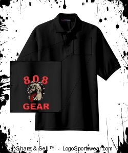 808 GEAR "POLO" (EMBROIDERED) BLACK Design Zoom